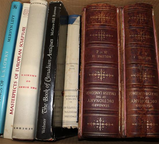 3 boxes of books - leather bound and others